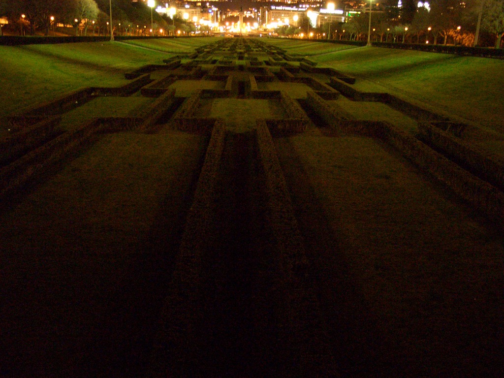 The park at night.