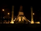 The fountain at the top of the hill.